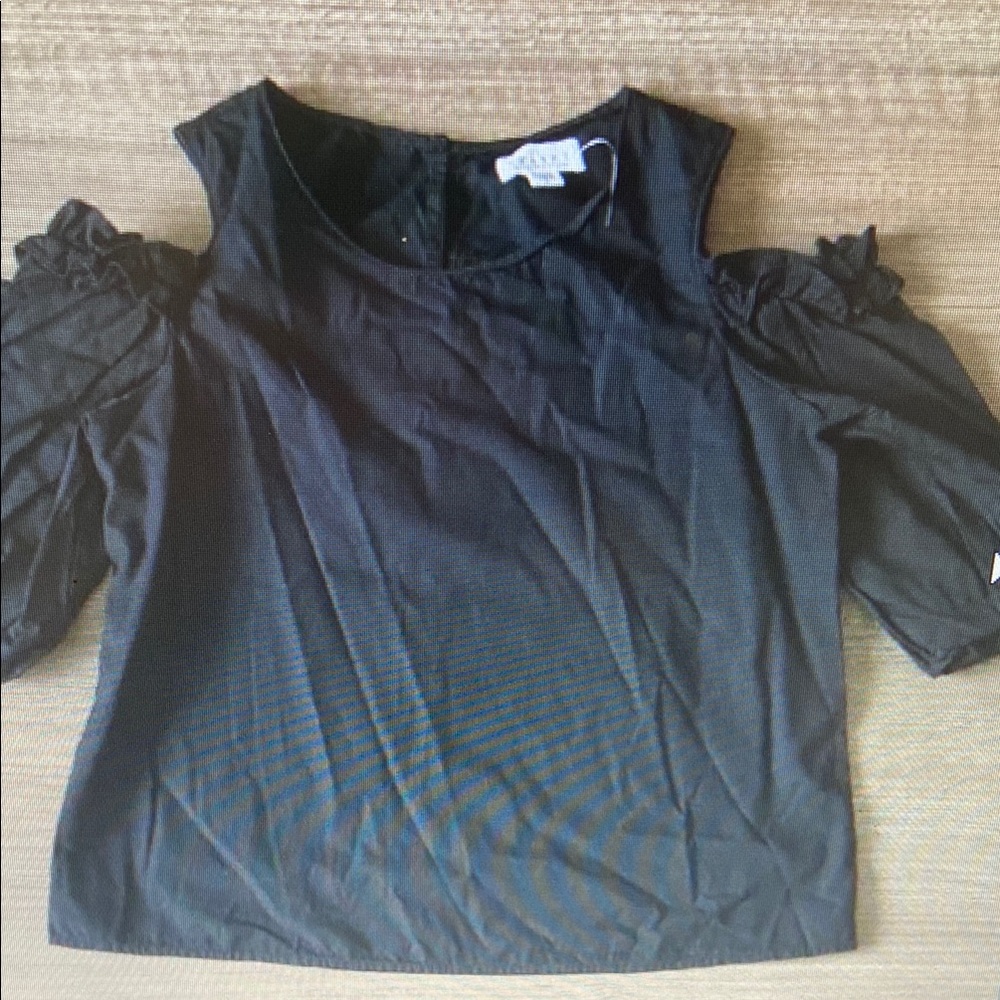 Black Cold Shoulder Top